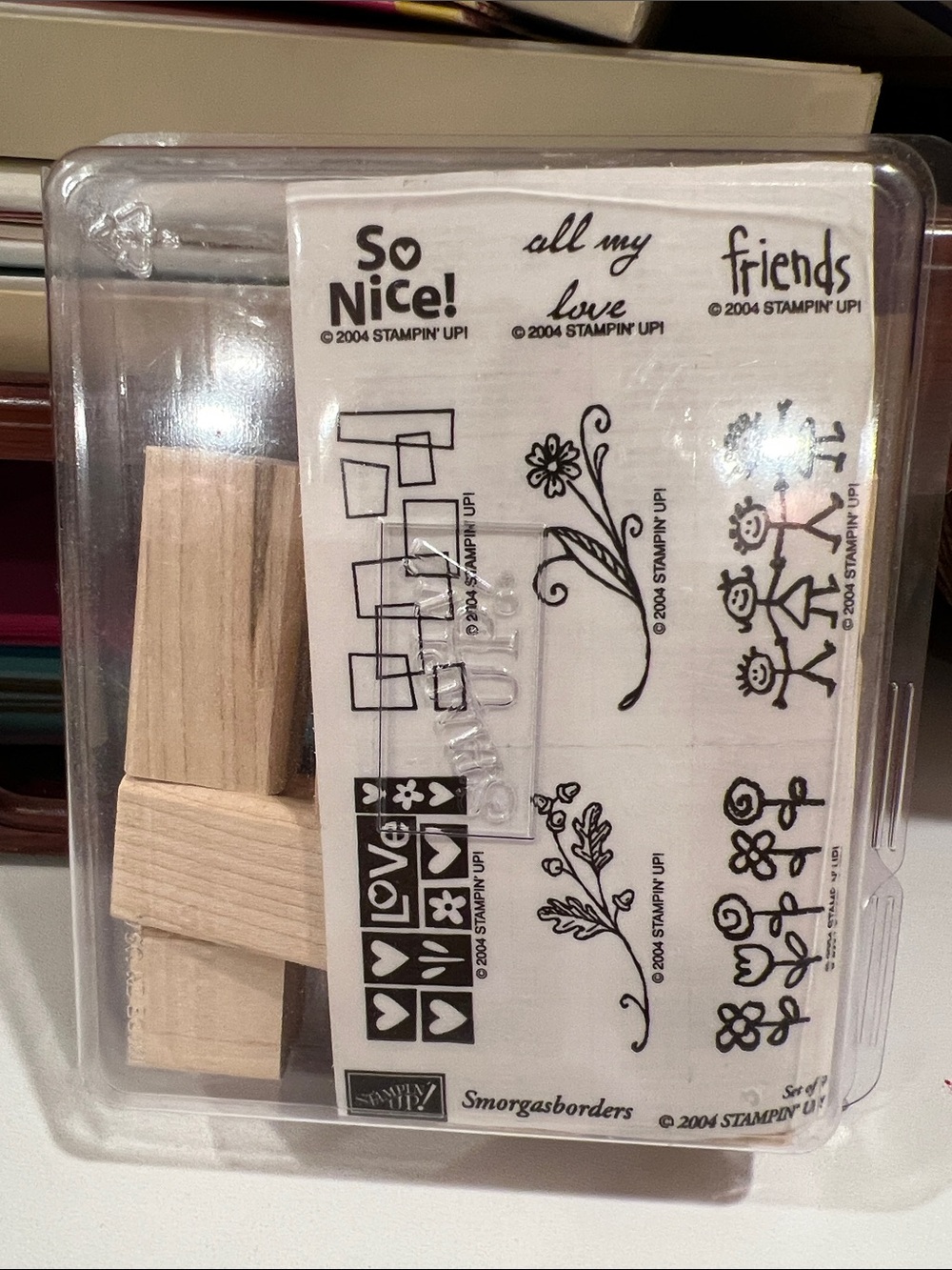 Stampin' Up! 9 “Smorgasborders” Rubber Stamp Set -  NEW